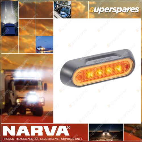 Narva Led Front End Amber Lamp With Grey Deflector Base 10-30 Volt 90822Bl