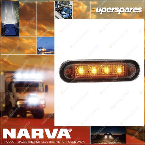 Narva Led Front End Amber Lamp With Stainless Steel Cover 10-30 Volt 90824Bl