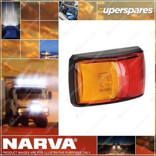 Narva Led Side Marker Lamp Red Amber With Black Deflector Base 10-33 Volt 91402