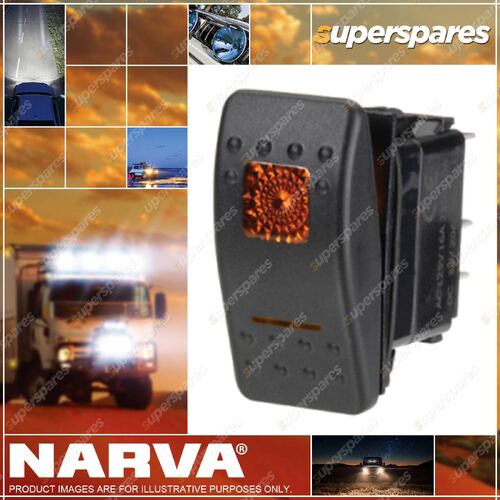 Narva 12 Volt Illuminated Off/On General Sealed Rocker Switch - Blue 63123Bl