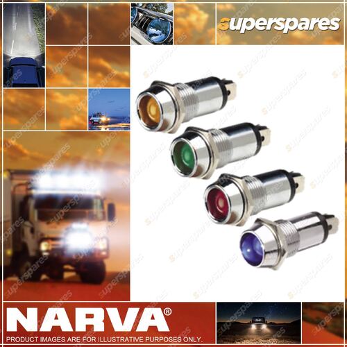 Narva 24 Volt Chrome Pilot Lamp With Amber Led 62095Bl Premium Quality