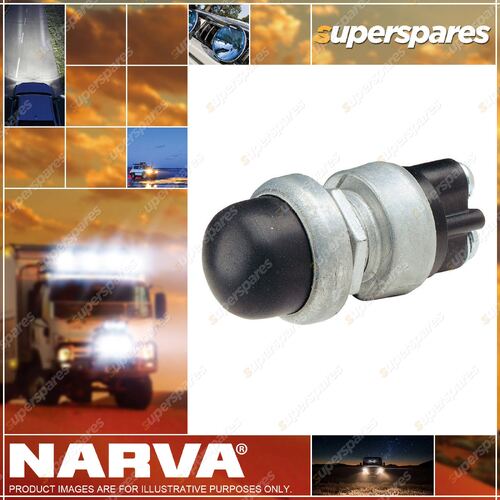 Narva Momentary On HD Push Button Switch With Waterproof Neoprene Boot 60033Bl