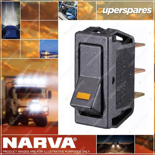 Narva Off/On Rocker Switch With Amber Led 62000BL Premium Quality