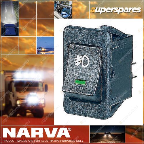 Narva Off/On Rocker Switch With Green Led And Front Fog Symbol 63027Bl