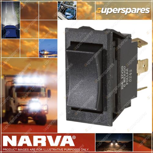 Narva On/Off/On Heavy-Duty Rocker Switch 37.5 X 21mm 63041Bl Premium Quality