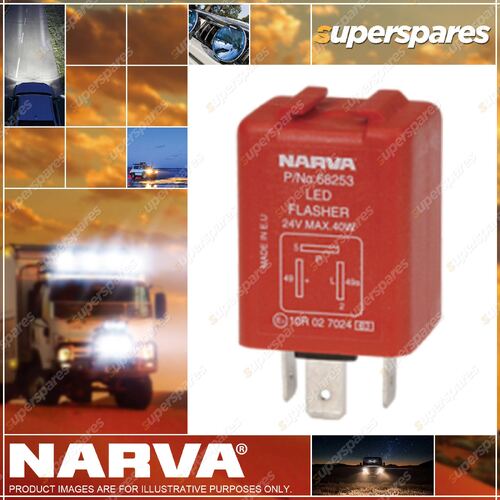 Narva Led Electronic Flasher With Pilot 24 Volt 3 Pin 68253Bl Premium