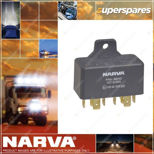 Narva Normal Open Twin 12V 30/30AMP 5/5 PINS 68042 Premium Quality