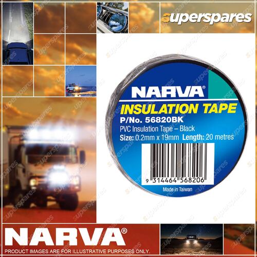 Narva BLack Insulation Tape 20 Meters BLack 56820Bk Premium Quality