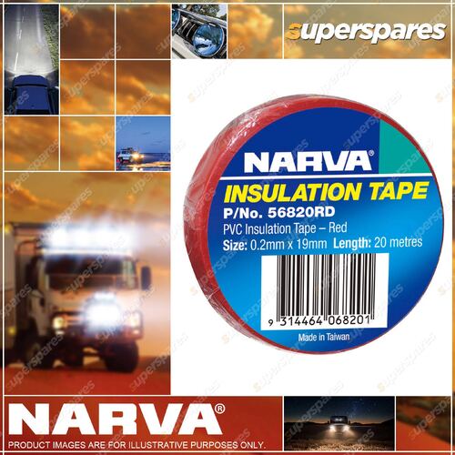 Narva Brand Red Insulation Tape 20 Meters Red 56820Rd Premium Quality