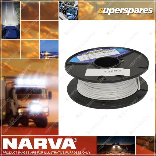 Narva Single Core White Cable 3mm Length 30 Meters White 10Amp 5813-30We