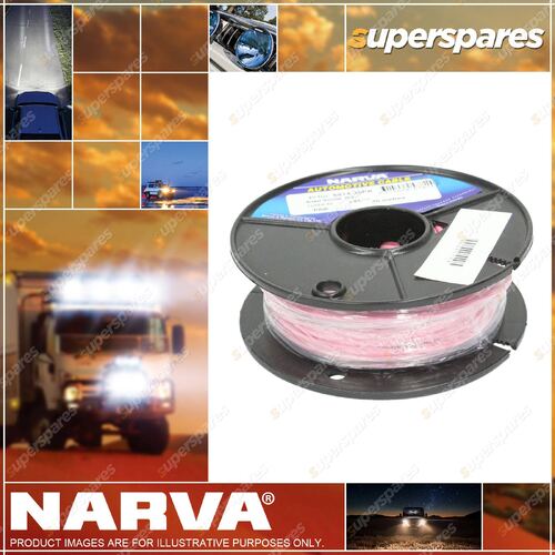 Narva Single Core Pink Cable 4mm Length 30 Meters Pink 15Amp 5814-30Pk