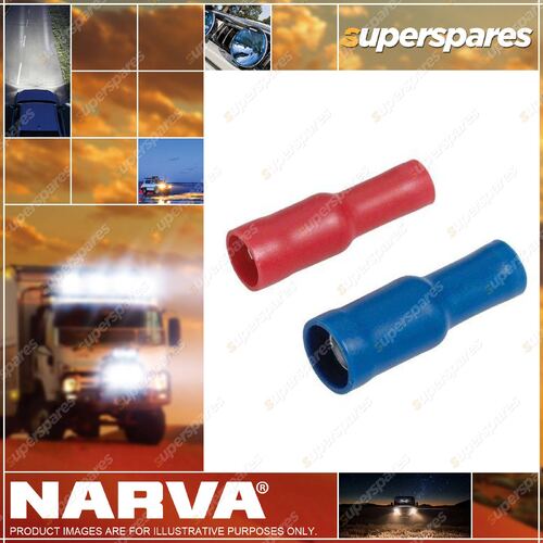 Narva Insulated Bullet Terminals Female 2.5 - 3 mm Pack Of 12 56050Bl