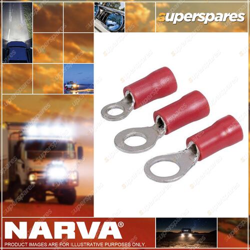 Narva Brand Terminals Ring 2.5mm - 3mm Red 56074BL Premium Quality