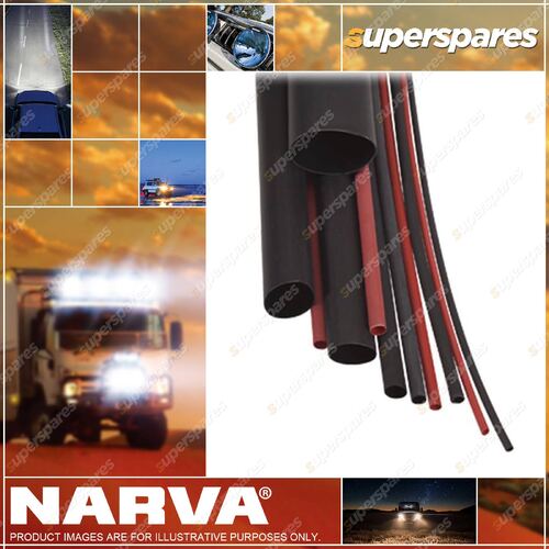 Narva Black Dual Wall Heatshrink Tubing 1.2M 4 X 300mm 56672 Premium Quality