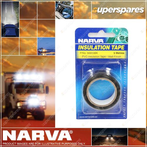 Narva Pvc Insulation Tape Length 5M Thickness 0.11mm Width 19mm Black 56805Bk