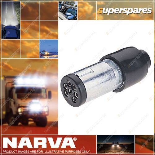 Narva Trailer Plug 7 Pin Small Round Metal 82131BL Premium Quality