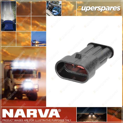 Narva 3 Way Waterproof Male AMP Super Seal Connector Housings 10 pack