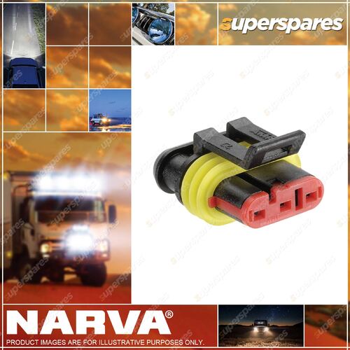 Narva 3 Way Waterproof Female AMP Super Seal Connector Housings 10 pack