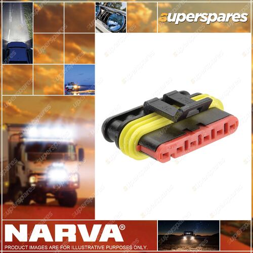 Narva 6 Way Waterproof Female AMP Super Seal Connector Housings 10 pack