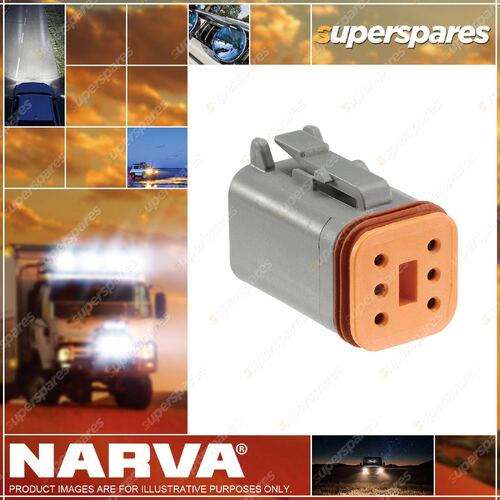 Narva 6 Way Female Waterproof DEUTSCH Connector Housings With Wedges & Terminals