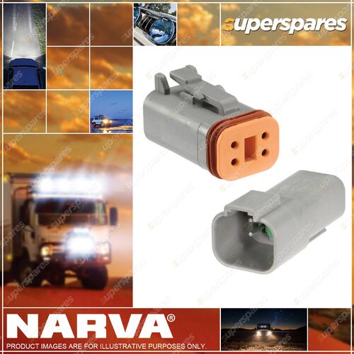 Narva 4 Way Male & Female Waterproof DEUTSCH Connector Housings Blister Per Pair