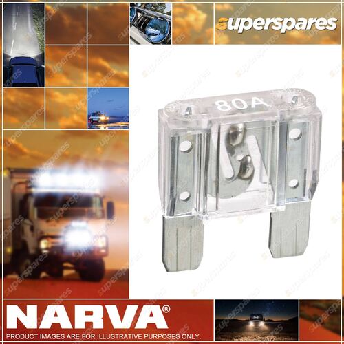 Narva Brand 80 Amps Maxi Blade Type Fuses with White Color Box of 10