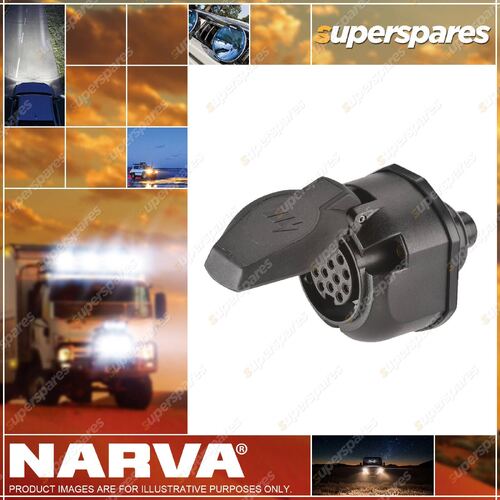 Narva 12 Volt 13 Pin Euro Round Plastic Trailer Socket Part NO. of 82058