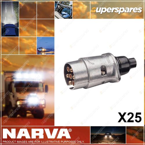 Narva 5 Pin Large Round Metal Trailer Plug Pack Of 25 Part NO. of 82162-25