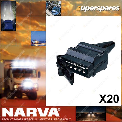 Narva 12 Pin Flat Trailer Plug Part NO. of 82171-20 As above Bulk Pack of 20