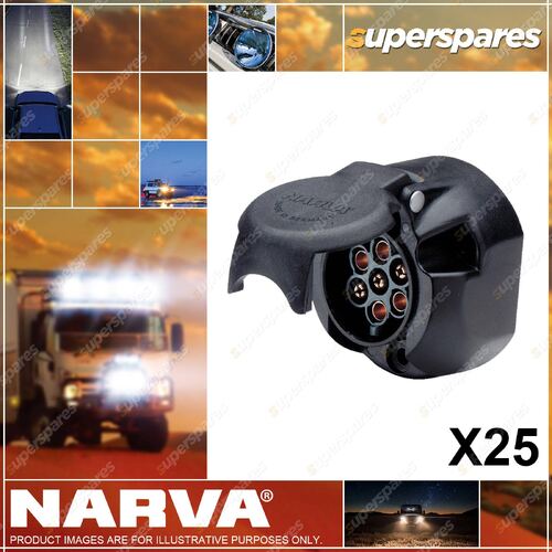 Narva 7 Pin Large Round Plastic Trailer Socket Pack Of 25 Part NO. of 82052-25