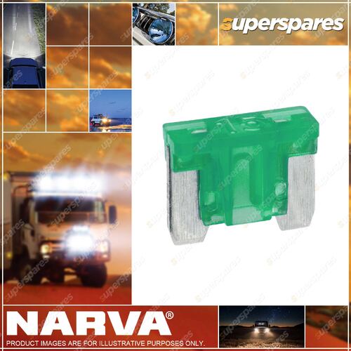 Narva 30 Amp Green Color Micro Blade Fuse Blister Pack Of 5 Part NO. of 52530BL