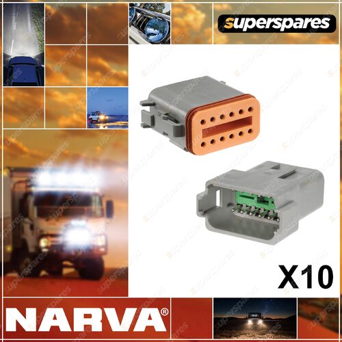 Narva 12 Way Dt Deutsch Connector Kit Blister Pair - Male/Female Box Of 10