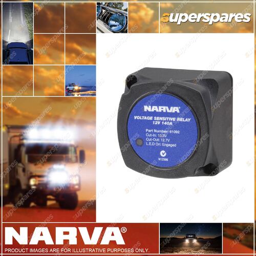 Narva 12 Volt 140 Amp Voltage Sensitive Relay weatherproof body Non Blister