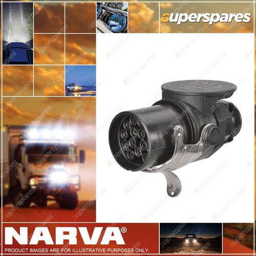 Narva 24 Volt 15 Pin Heavy Duty Euro Round Plastic Trailer Plug 82195