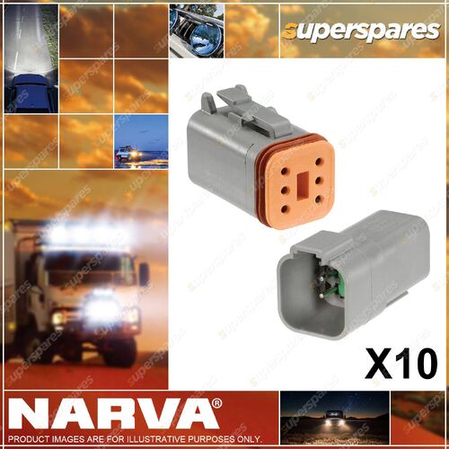 Narva 6 Way Dt Deutsch Connector Kit Blister Pair - Male/Female Box Of 10