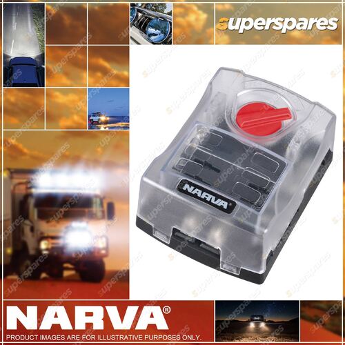 Narva 6 Way STD ATS Blade Fuse or Plug-In Circuit Breaker Block Dual Power Input