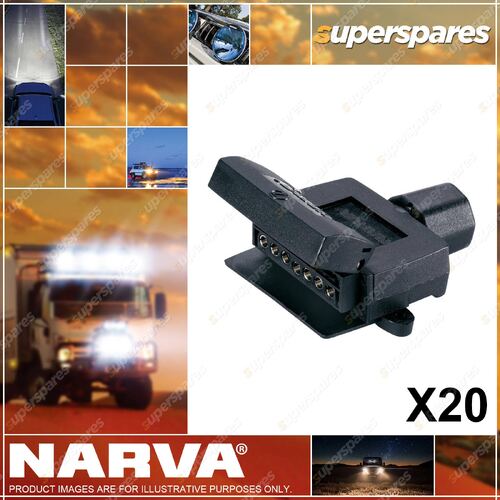 Narva 7 Pin Flat Quickfit Trailer Socket With Reed Switch For Use Open Circuits