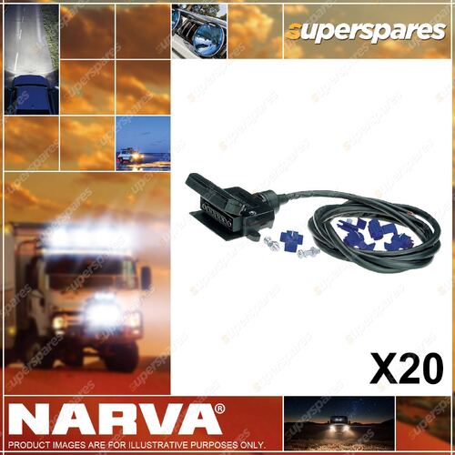 Narva 7 Pin Flat Trailer Socket Kit Pre-Wired with 1.5m harness Bulk Pack of 20