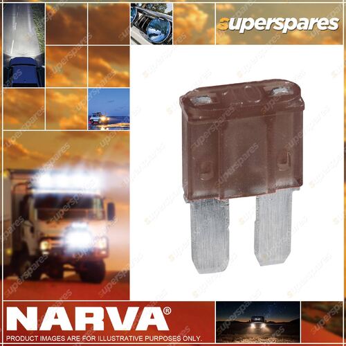 Narva 7.5 Amp Brown Color Micro 2 Blade Fuse Blister Pack Of 5 52407BL