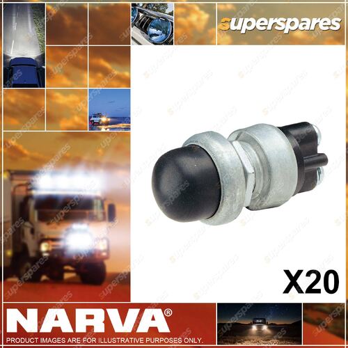 Narva Momentary On Heavy-Duty Push Button Switch With Waterproof Neoprene Boot