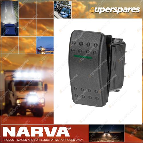 Narva Replacement Off/On Switch With Green Led Suits Switch Panels Blister Pack