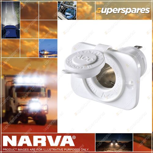 Narva Heavy Duty White Accessory Socket for RV and Marine Blister Pack