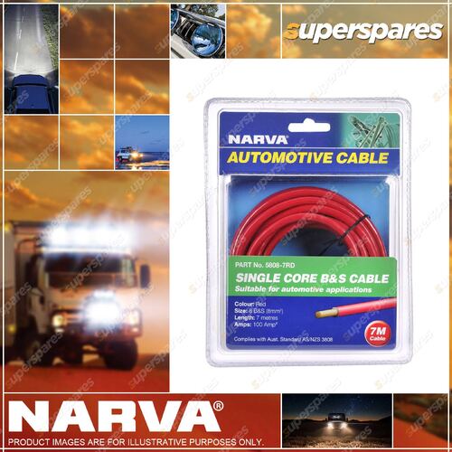 Narva 100 Amps Red Color 8 Battery & Starter Cable Length 5 Meters