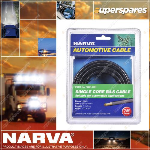 Narva 100 Amps Black 8 Battery & Starter Cable Length 5 Meters 5808-7BK