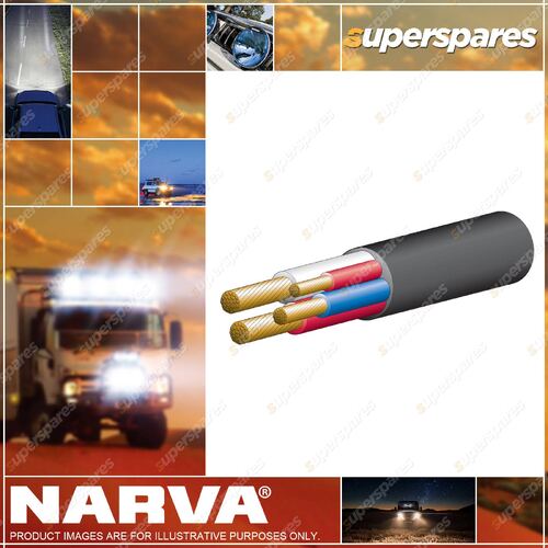 Narva Specialty Trailer Cable 4mm Core Length 30 Meters Red White Blue