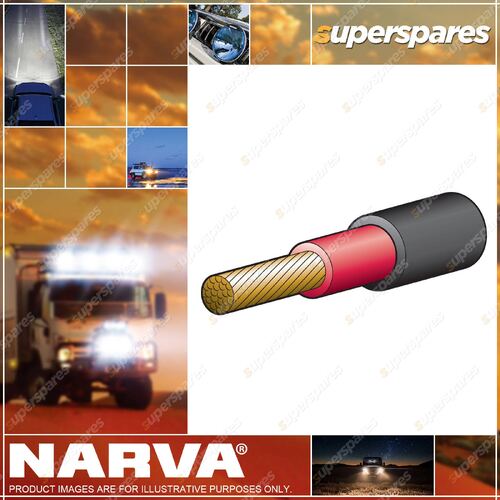 Narva 50A 6mm Single Core Double Insulated Cable Red With Black Sheath 100M