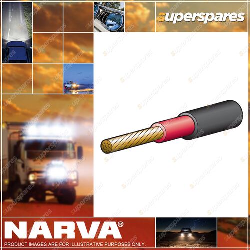 Narva 15A 4mm Single Core Double Insulated Cable Red With Black Sheath 100M