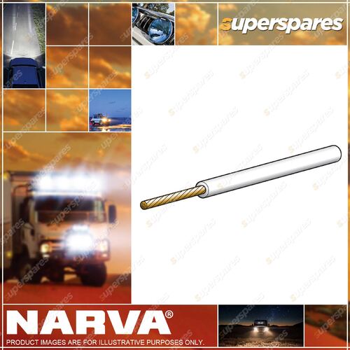 Narva 5 Amps 2.5mm White Color Single Core Cable Length 30 Meters 5812-30WE