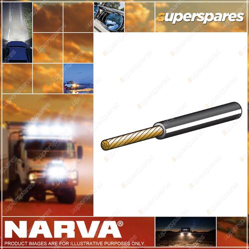 Narva 15 Amps 4mm Black Color Single Core Cable With White Tracer 30 Meters