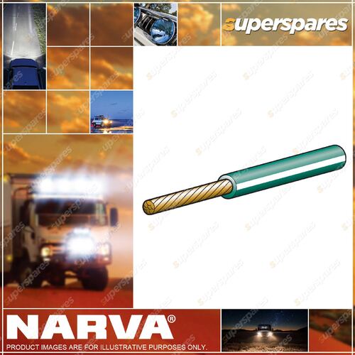 Narva 15A 4mm Green Color Single Core Cable With White Tracer 30M